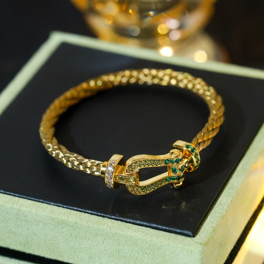 [RAFFINE]FORCE 10 GOLD GREEN DIAMOND PAVED