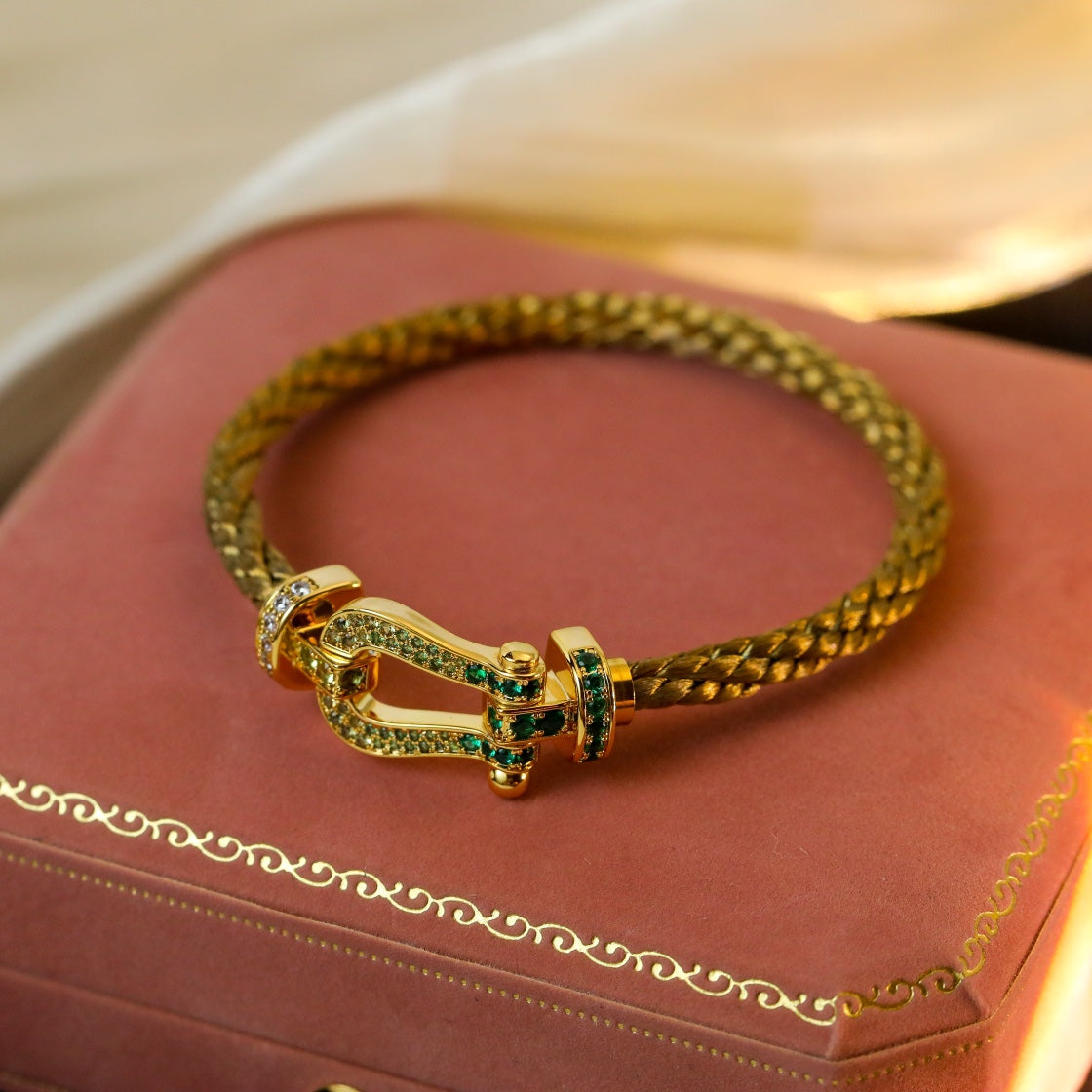 [RAFFINE]FORCE 10 GOLD GREEN DIAMOND PAVED