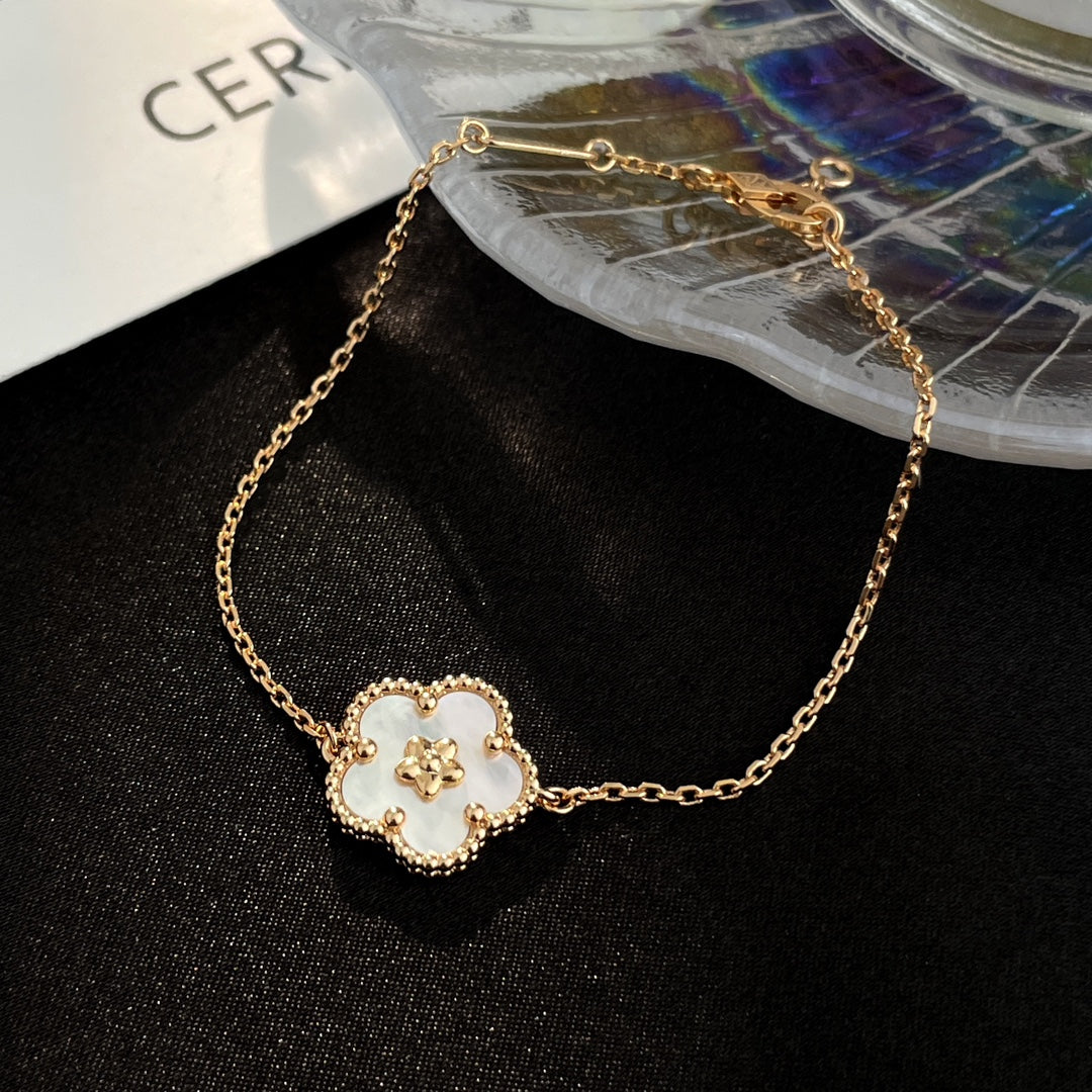 [RAFFINE]LUCKY SPRING ROSE GOLD MOP BRACELET
