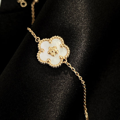 [RAFFINE]LUCKY SPRING ROSE GOLD MOP BRACELET