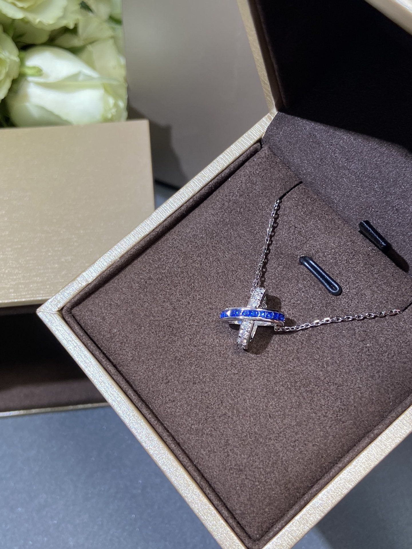 [RAFFINE]LIENS DIAMOND SILVER NECKLACE