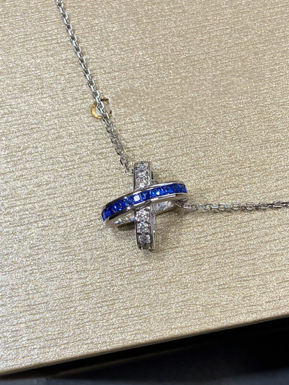 [RAFFINE]LIENS DIAMOND SILVER NECKLACE