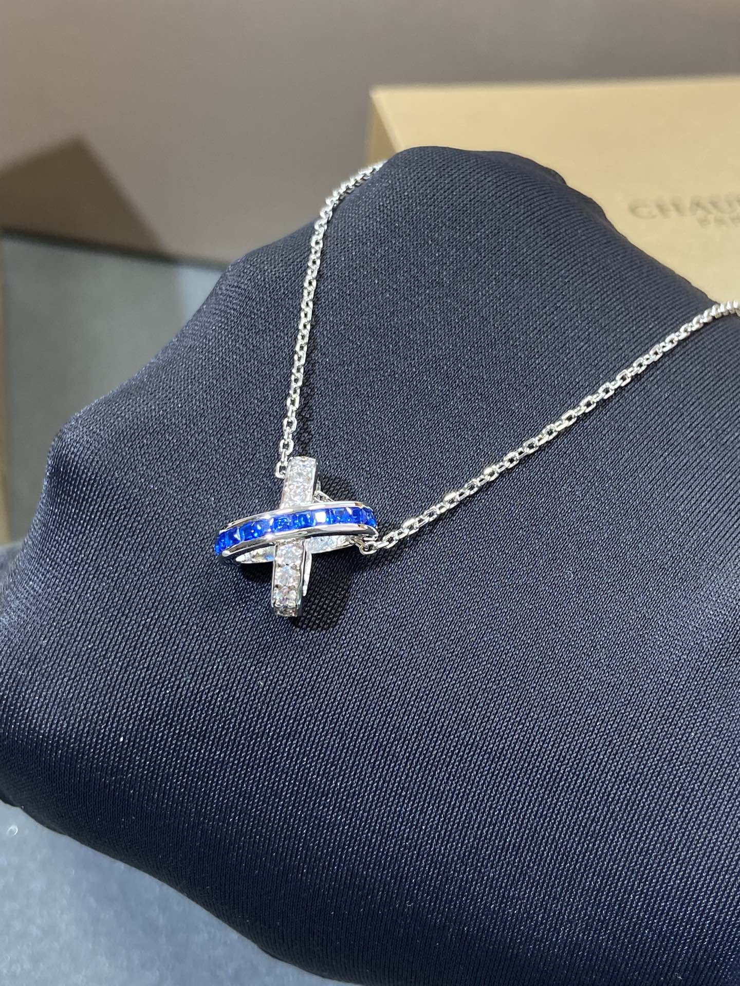 [RAFFINE]LIENS DIAMOND SILVER NECKLACE