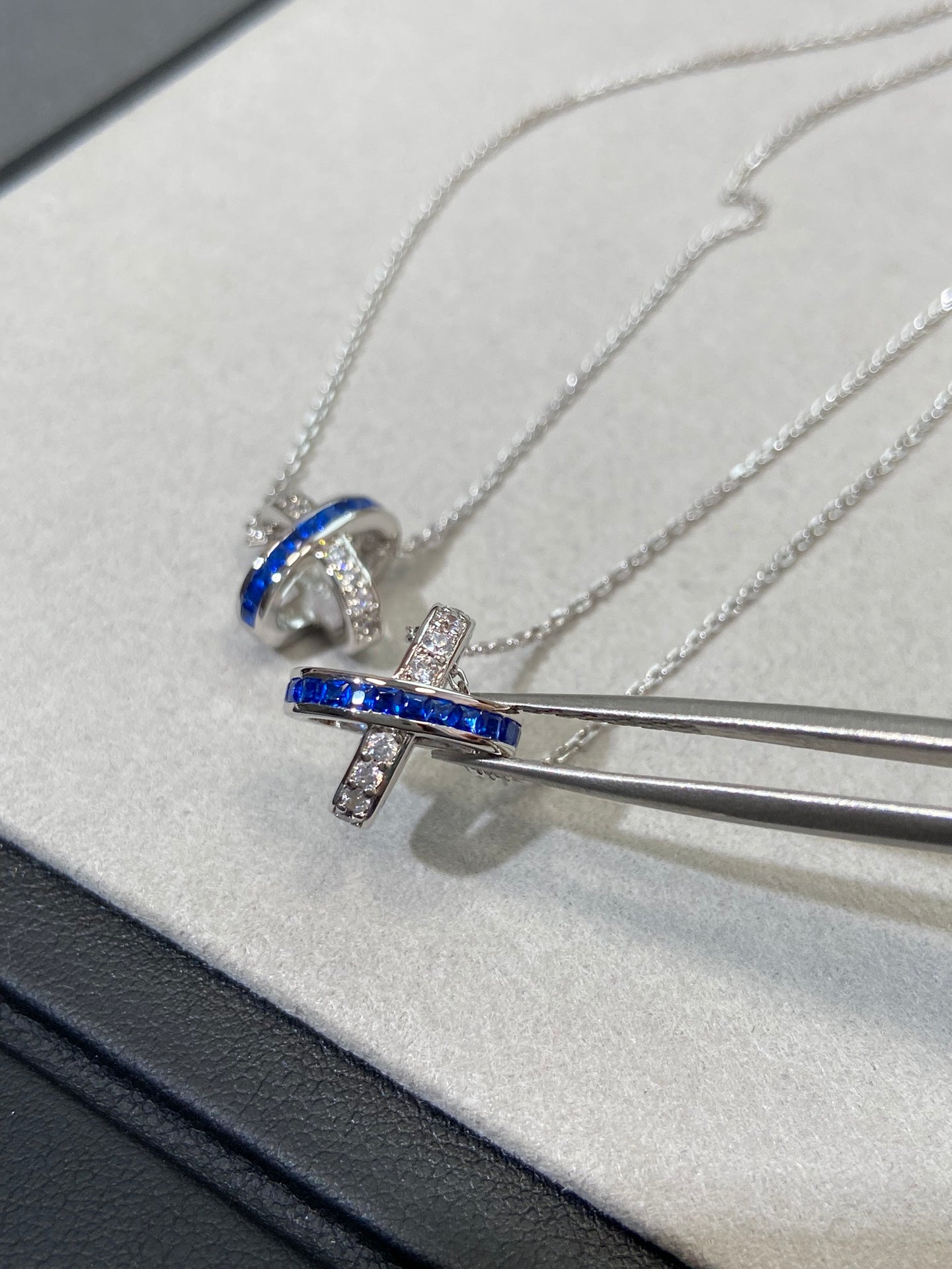 [RAFFINE]LIENS DIAMOND SILVER NECKLACE