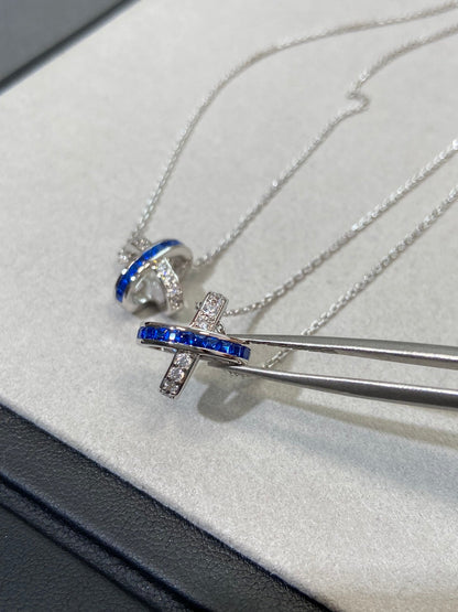 [RAFFINE]LIENS DIAMOND SILVER NECKLACE