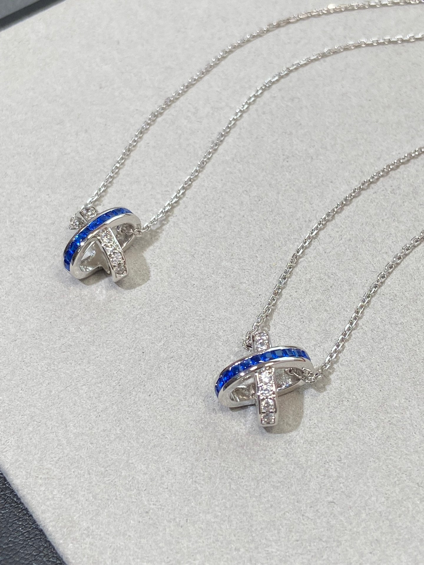 [RAFFINE]LIENS DIAMOND SILVER NECKLACE