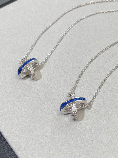 [RAFFINE]LIENS DIAMOND SILVER NECKLACE