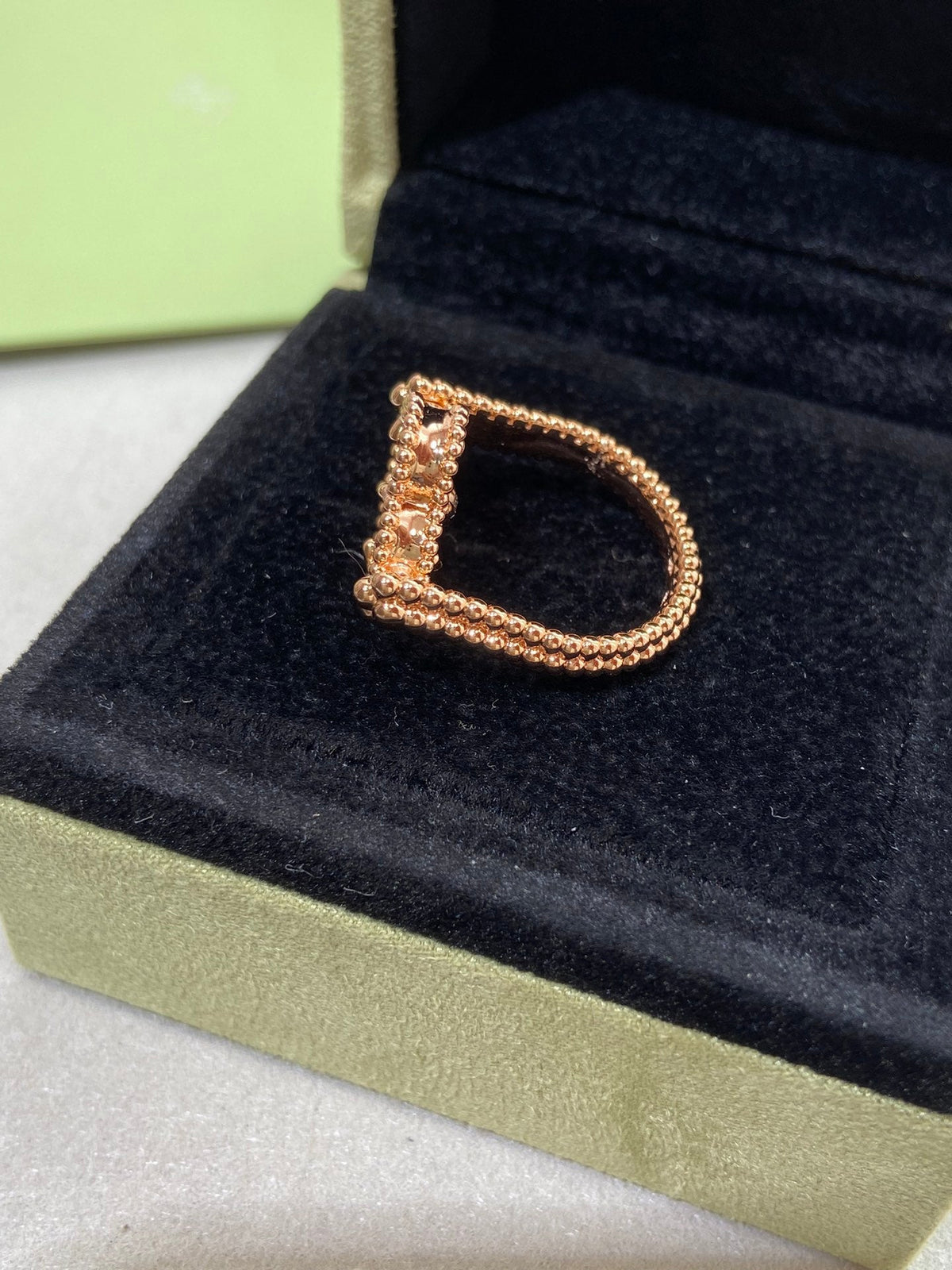 [LUXE]CLOVER RIVERSIBLE RING ROSE GOLD COLLECTION