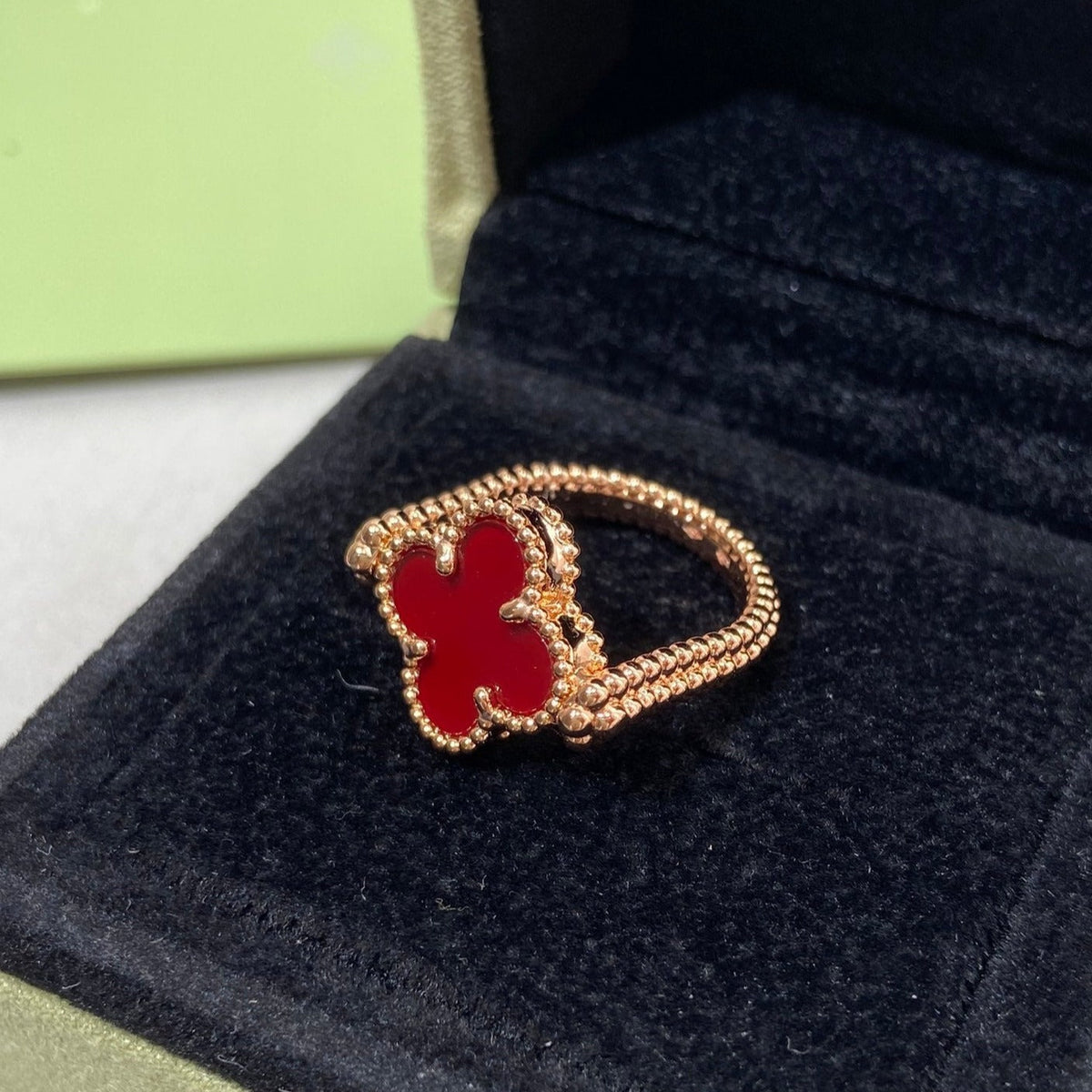 [LUXE]CLOVER RIVERSIBLE RING GOLD COLLECTION