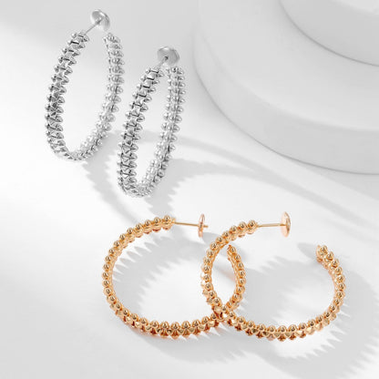 [Raffine]CLASH HOOP LARGE EARRINGS