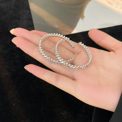 [Raffine]CLASH HOOP LARGE EARRINGS