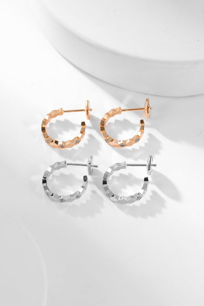 [RAFFINE]BEE LOVE DIAMOND HOOP EARRINGS