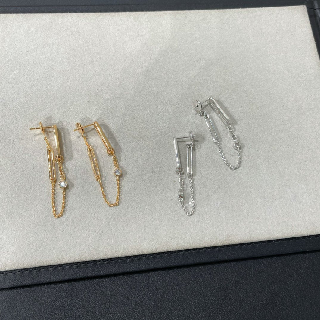 [RAFFINE] PENDIENTES DE DIAMANTES CHAOS