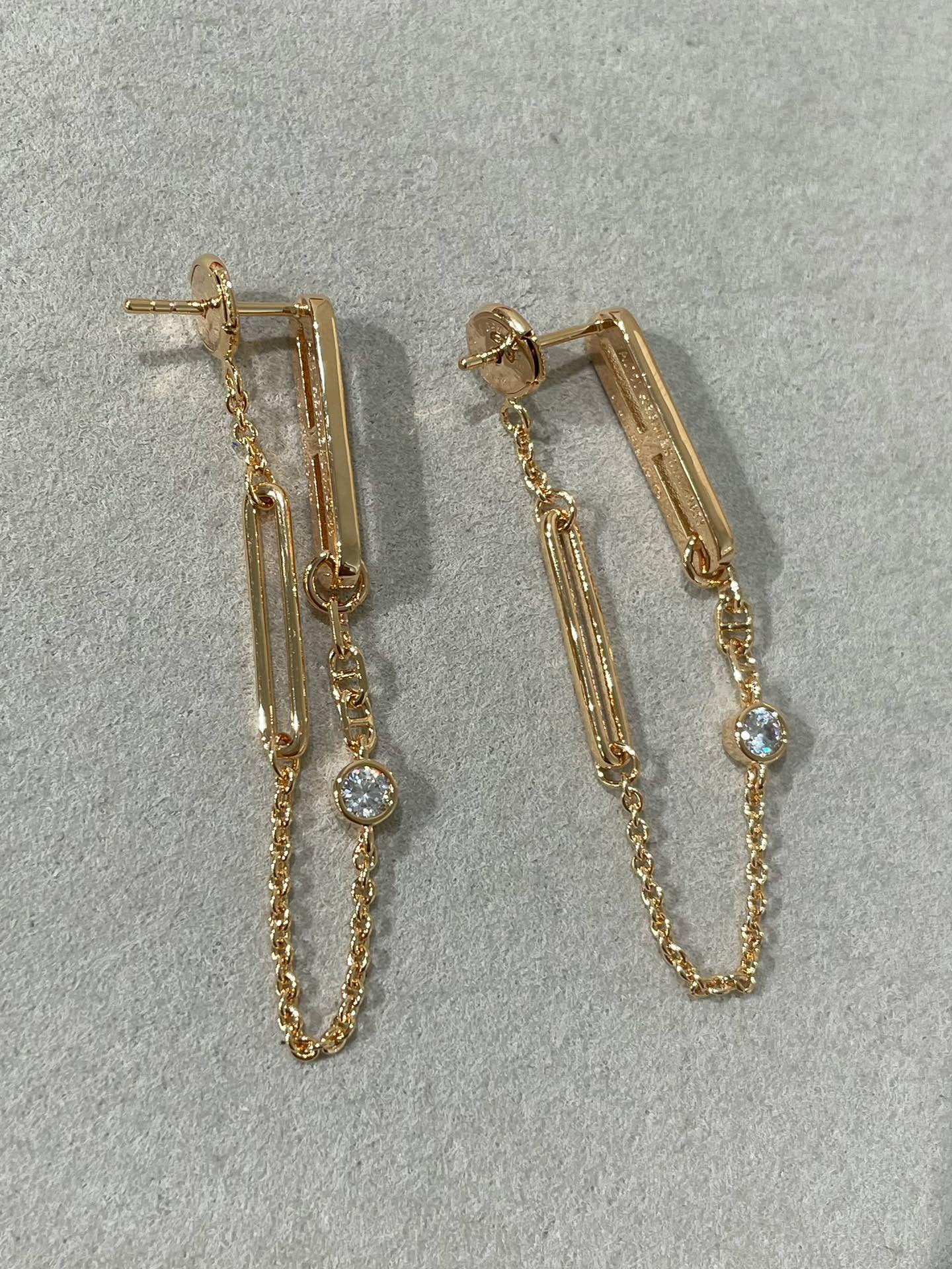 [RAFFINE] PENDIENTES DE DIAMANTES CHAOS