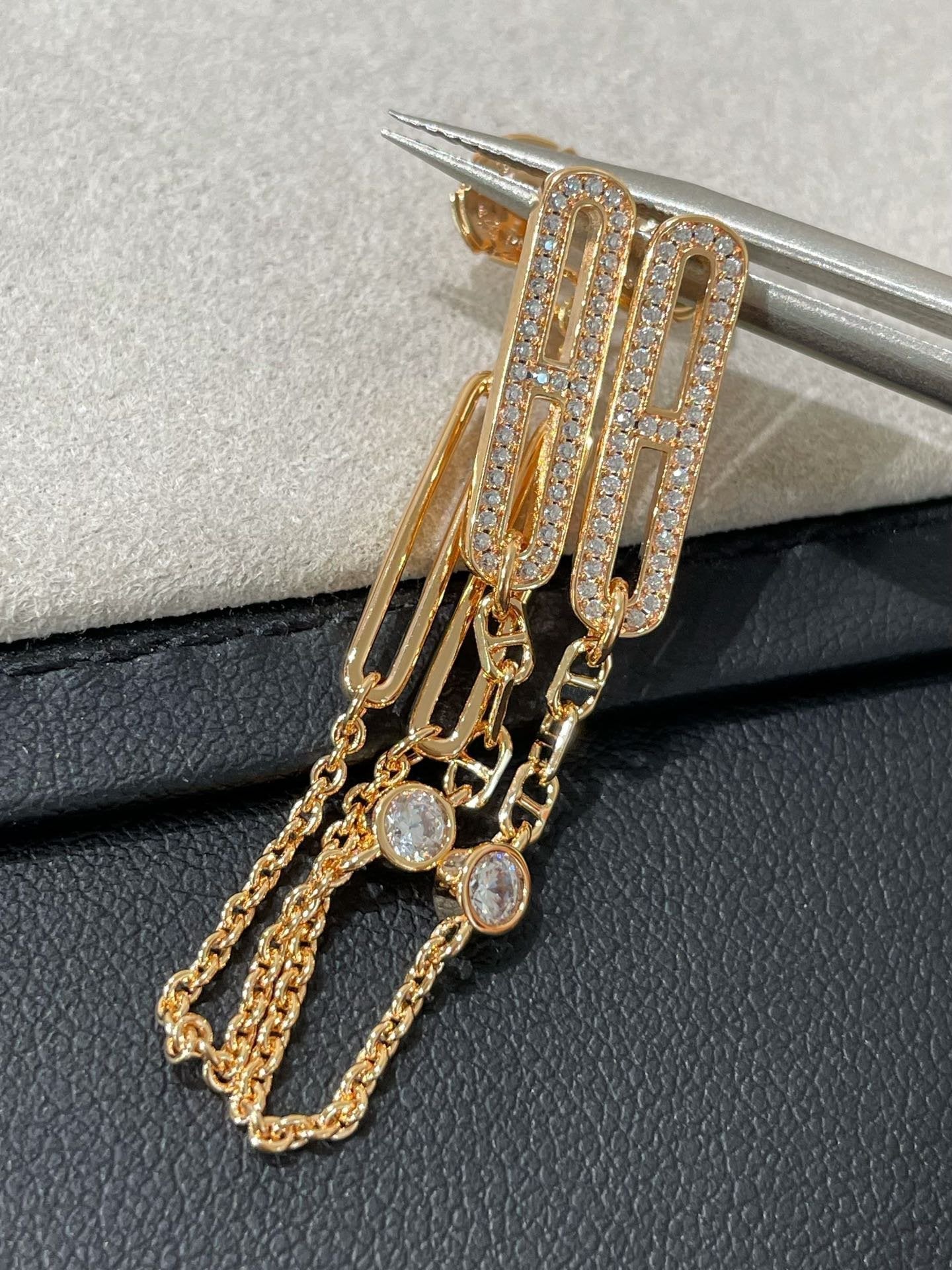 [RAFFINE] PENDIENTES DE DIAMANTES CHAOS