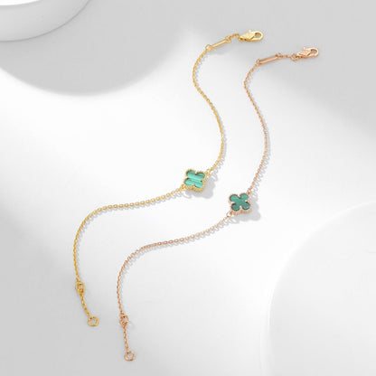 [RAFFINE]CLOVER BRACELET MALACHITE 1 MOTIF