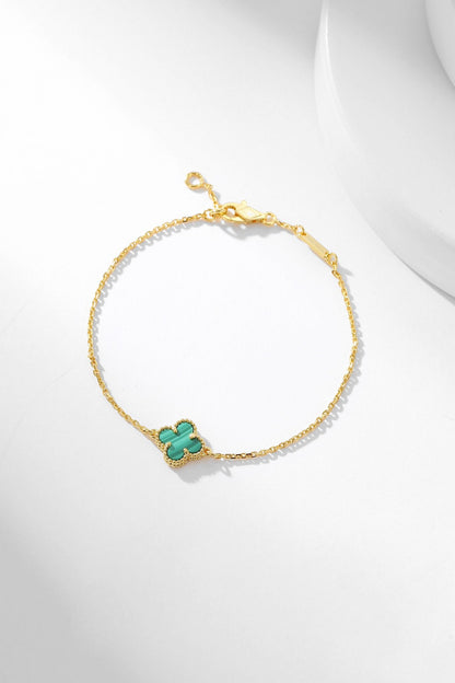 [RAFFINE]CLOVER BRACELET MALACHITE 1 MOTIF