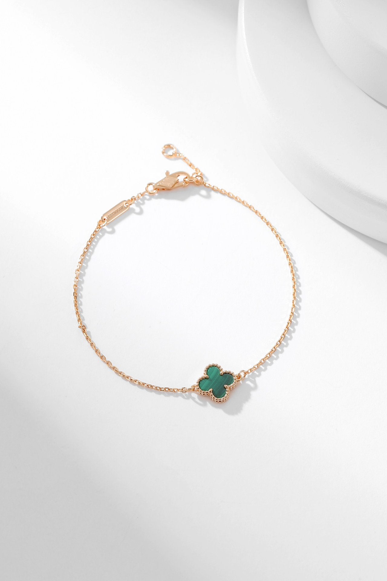 [RAFFINE]CLOVER BRACELET MALACHITE 1 MOTIF