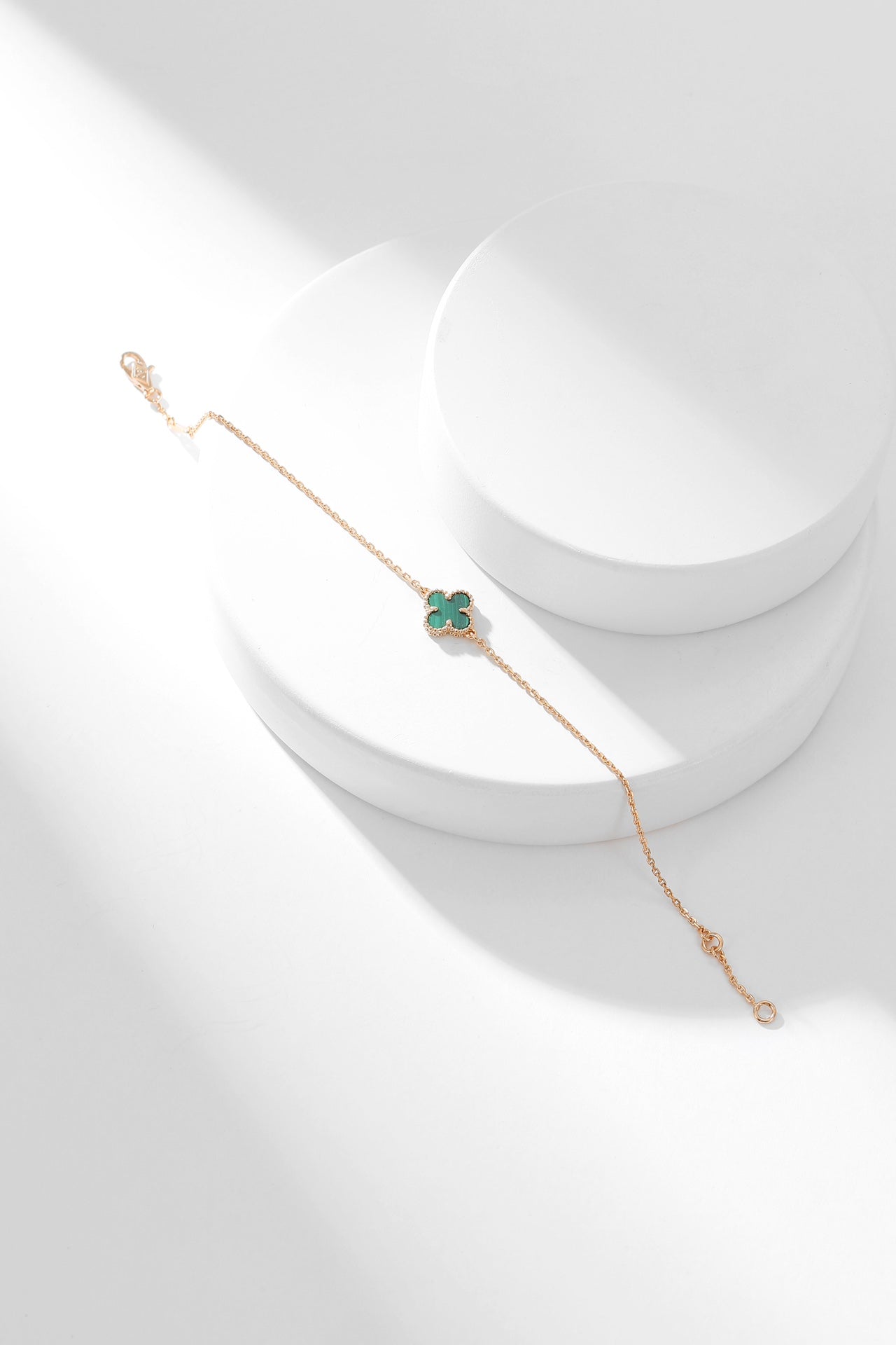 [RAFFINE]CLOVER BRACELET MALACHITE 1 MOTIF