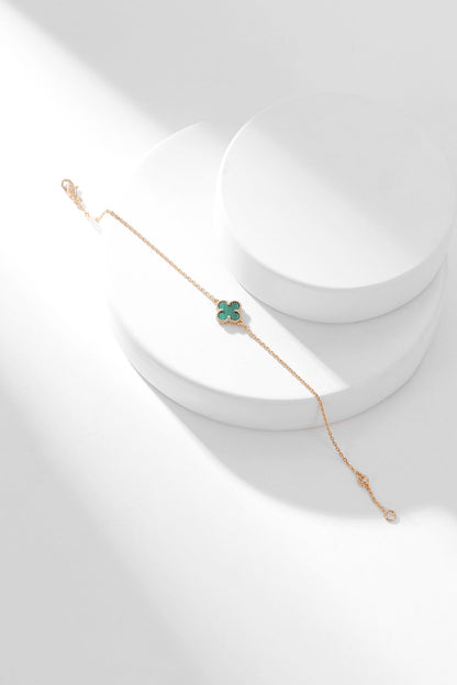 [RAFFINE]CLOVER BRACELET MALACHITE 1 MOTIF