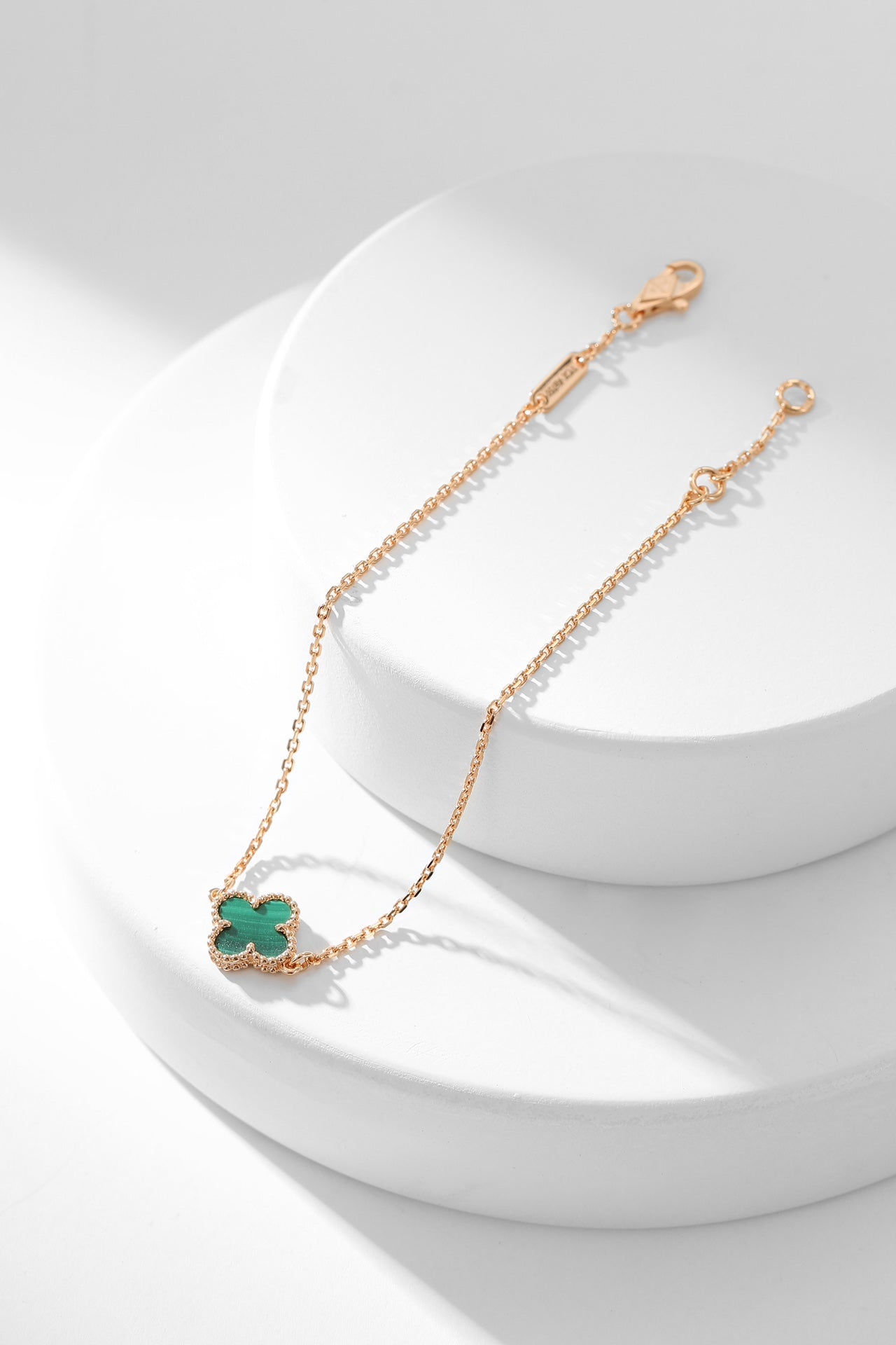 [RAFFINE]CLOVER BRACELET MALACHITE 1 MOTIF