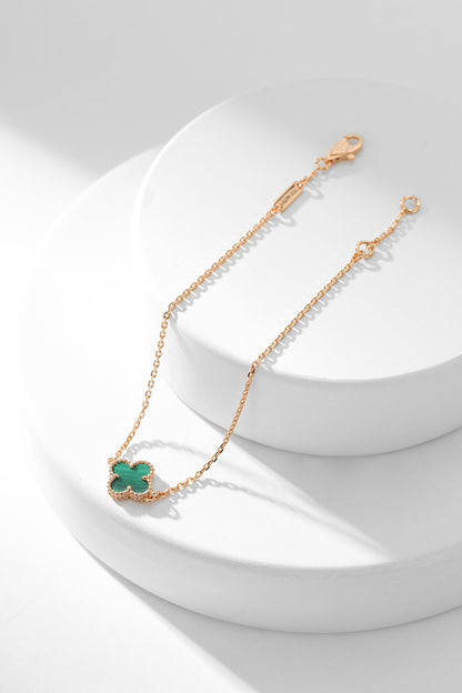 [RAFFINE]CLOVER BRACELET MALACHITE 1 MOTIF