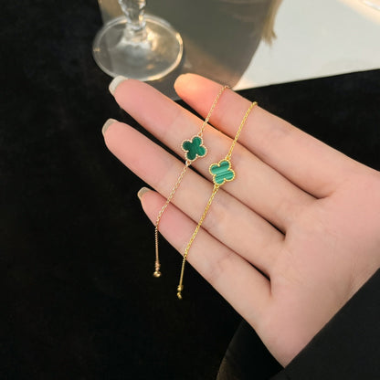[RAFFINE]CLOVER BRACELET MALACHITE 1 MOTIF
