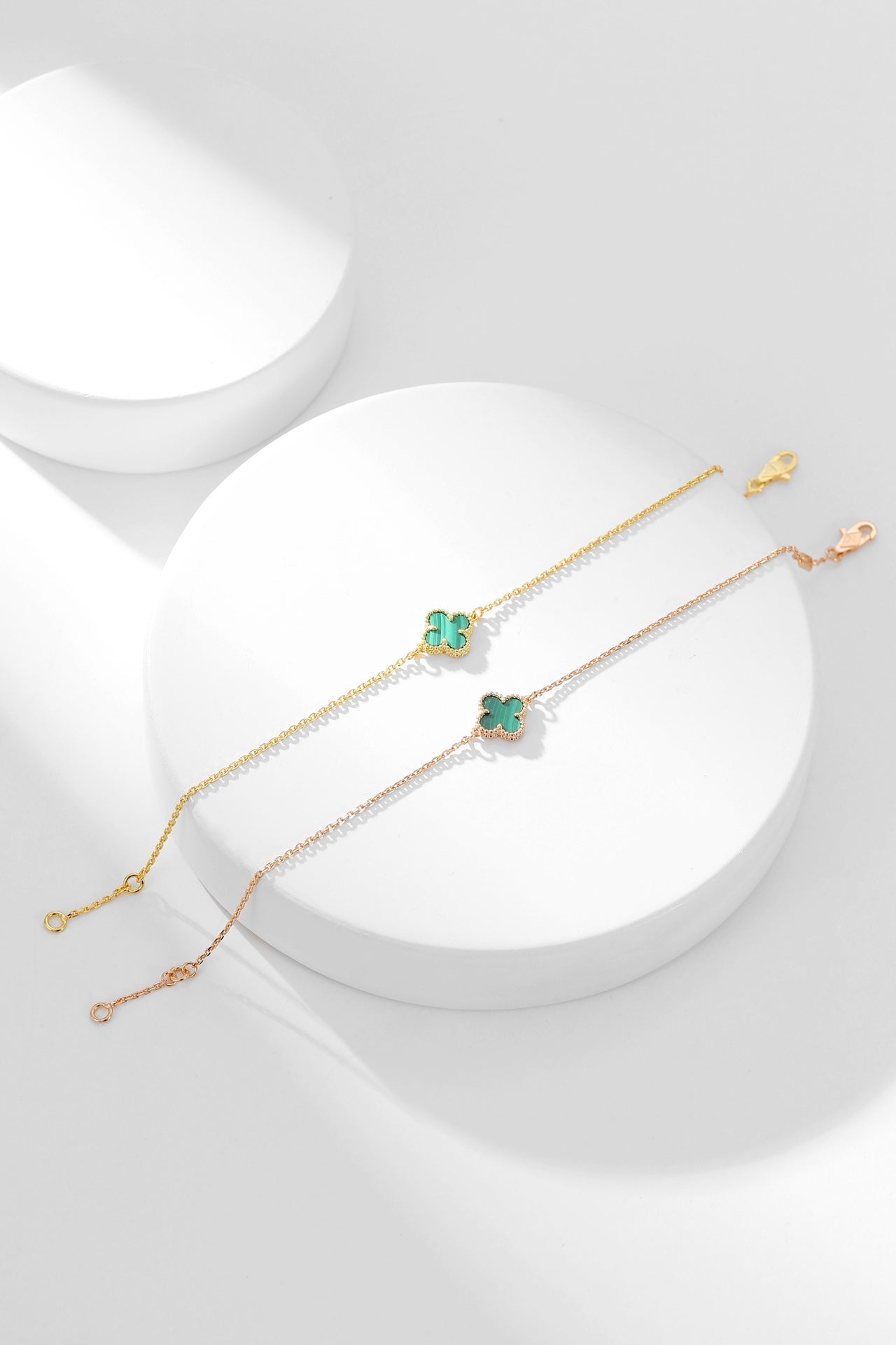 [RAFFINE]CLOVER BRACELET MALACHITE 1 MOTIF