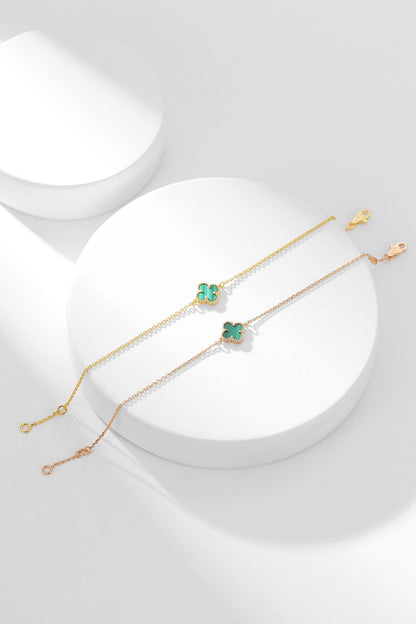 [RAFFINE]CLOVER BRACELET MALACHITE 1 MOTIF
