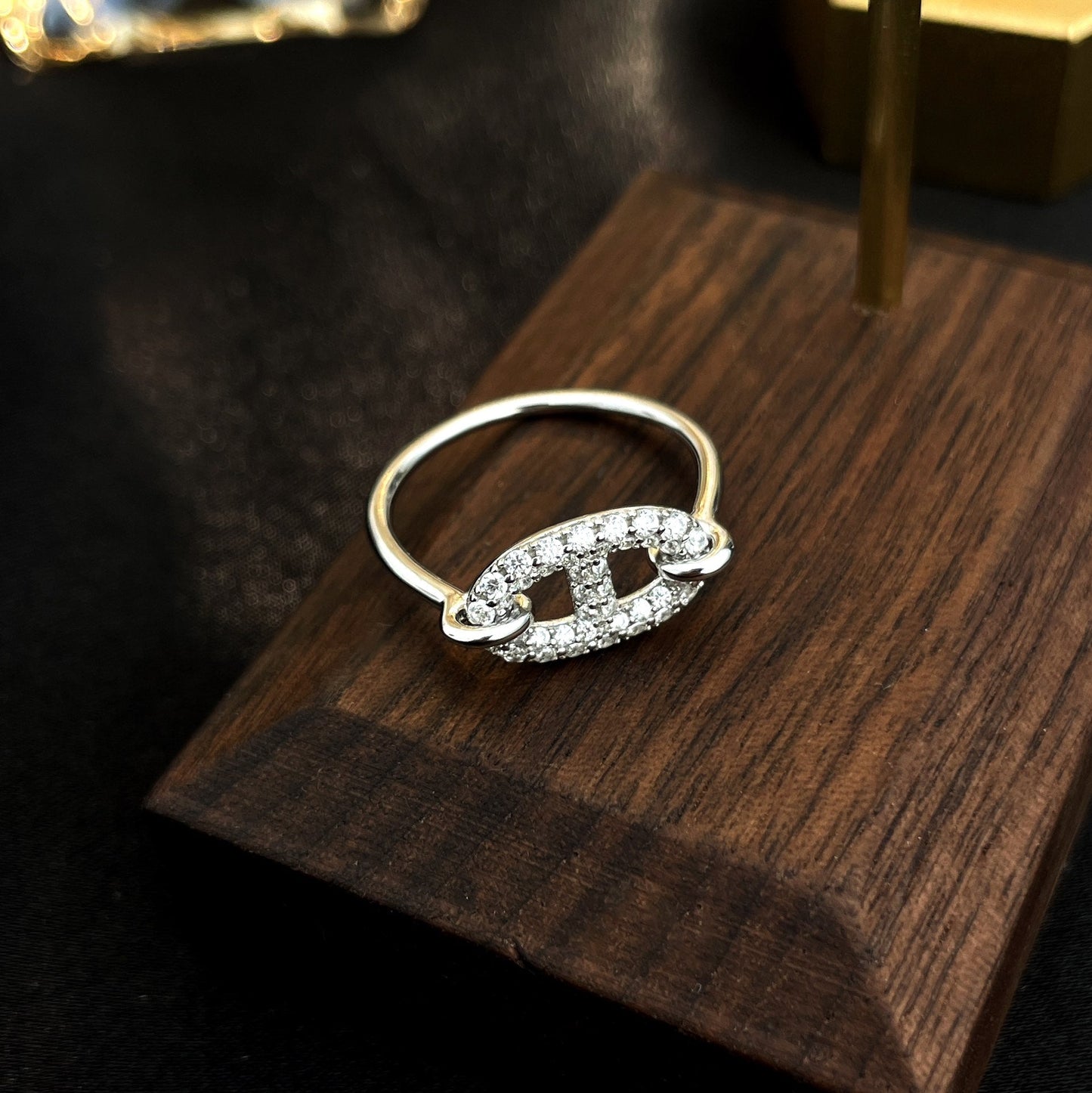 [RAFFINE]RONDE SMALL SILVER DIAMOND RING