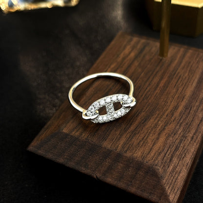 [RAFFINE]RONDE SMALL SILVER DIAMOND RING
