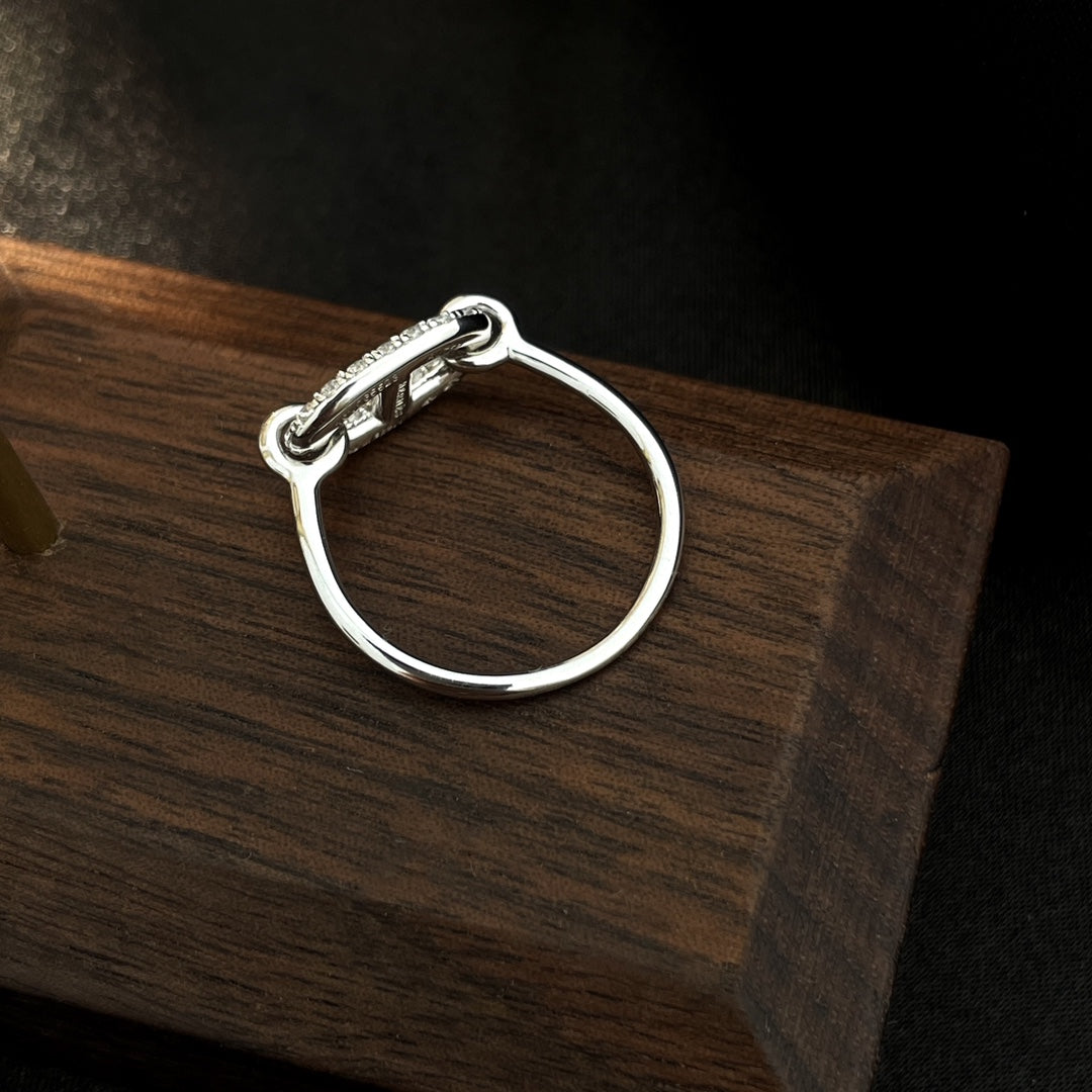 [RAFFINE]RONDE SMALL SILVER DIAMOND RING