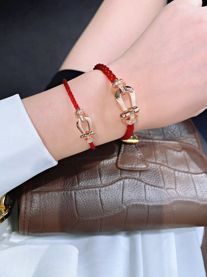 [RAFFINE]FORCE 10 HALF DIAMOND PINK GOLD RED CORDERI LARGE AND MEDIUM MODEL