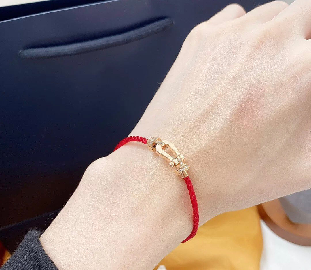 [RAFFINE]FORCE 10 HALF DIAMOND PINK GOLD RED CORDERI LARGE AND MEDIUM MODEL