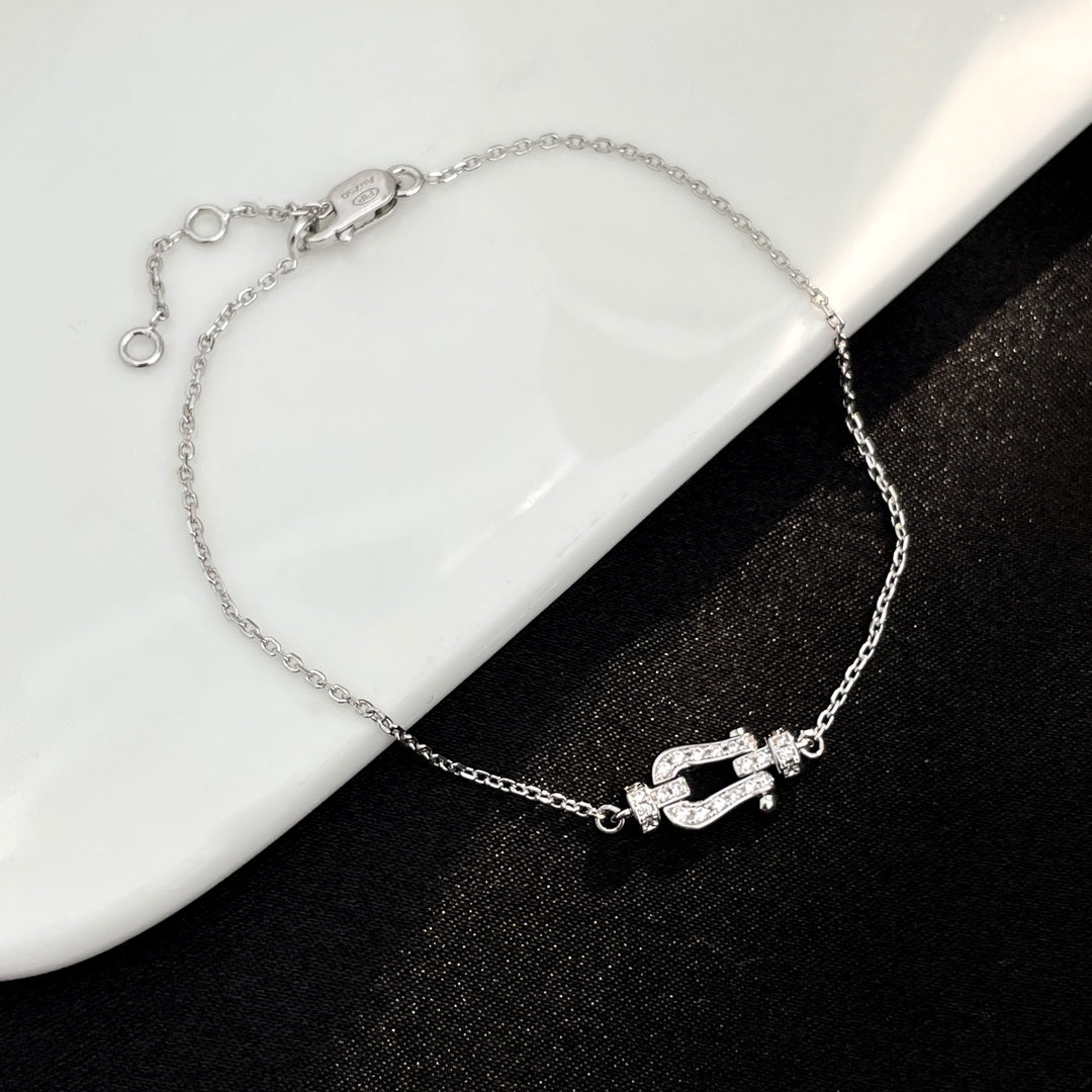 [RAFFINE]FORCE 10 FULL DIAMOND BUCKLE CHAIN LINK MINI MODEL