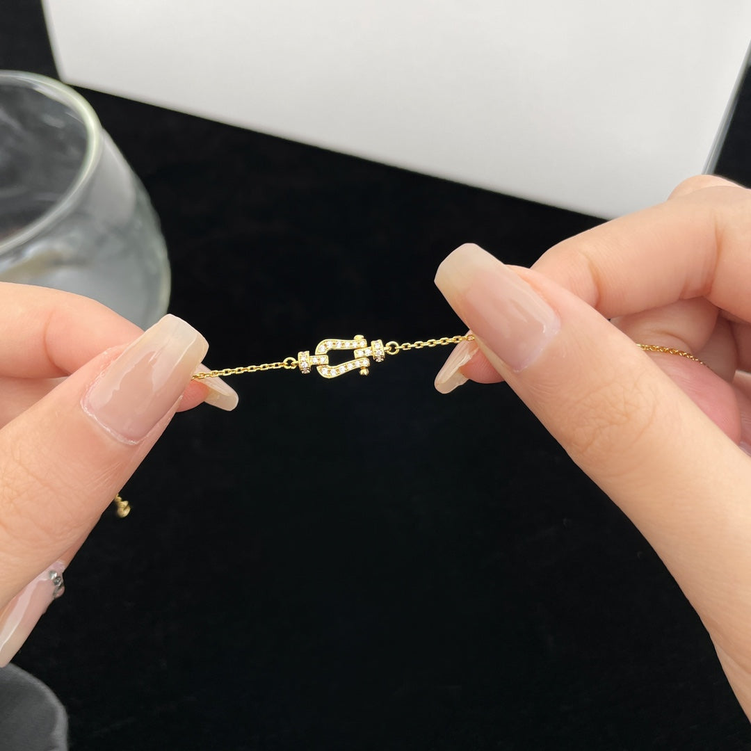 [RAFFINE]FORCE 10 FULL DIAMOND BUCKLE CHAIN LINK MINI MODEL