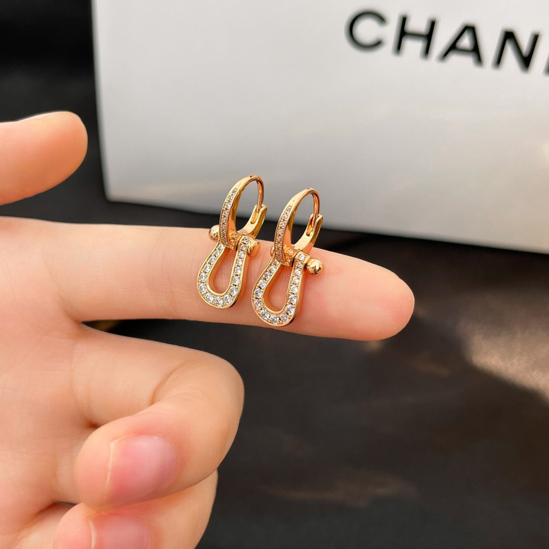 [RAFFINE]FORCE 10 FULL DIAMOND DROP EARRINGS MEDIUM MODEL