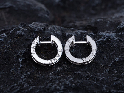 [RAFFINE]ZERO 1 MINI PENDIENTES DE PLATA CON DIAMANTES