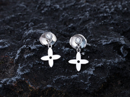 [RAFFINE]VIDYLLE SILVER DIAMOND MINI DROP EARRINGS