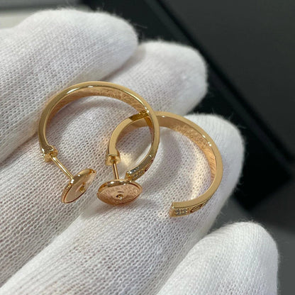 [Raffine]LOVE EARRINGS 3.6MM DIAMOND PAVED