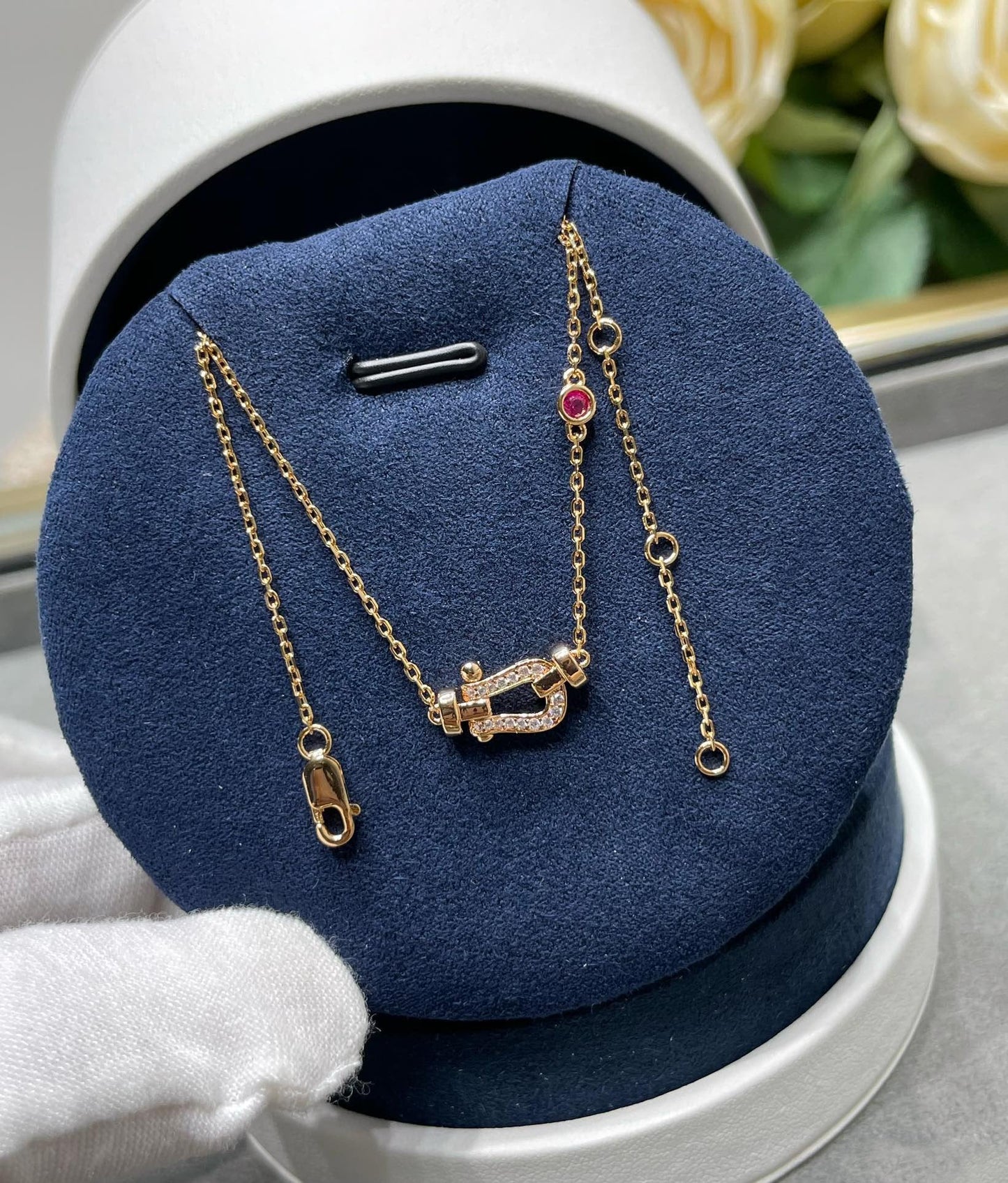 [RAFFINE]FORCE 10 DIAMOND PINK GOLD NECKLACE