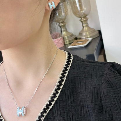 [Raffine] COLLIER POP H BLEU CIEL
