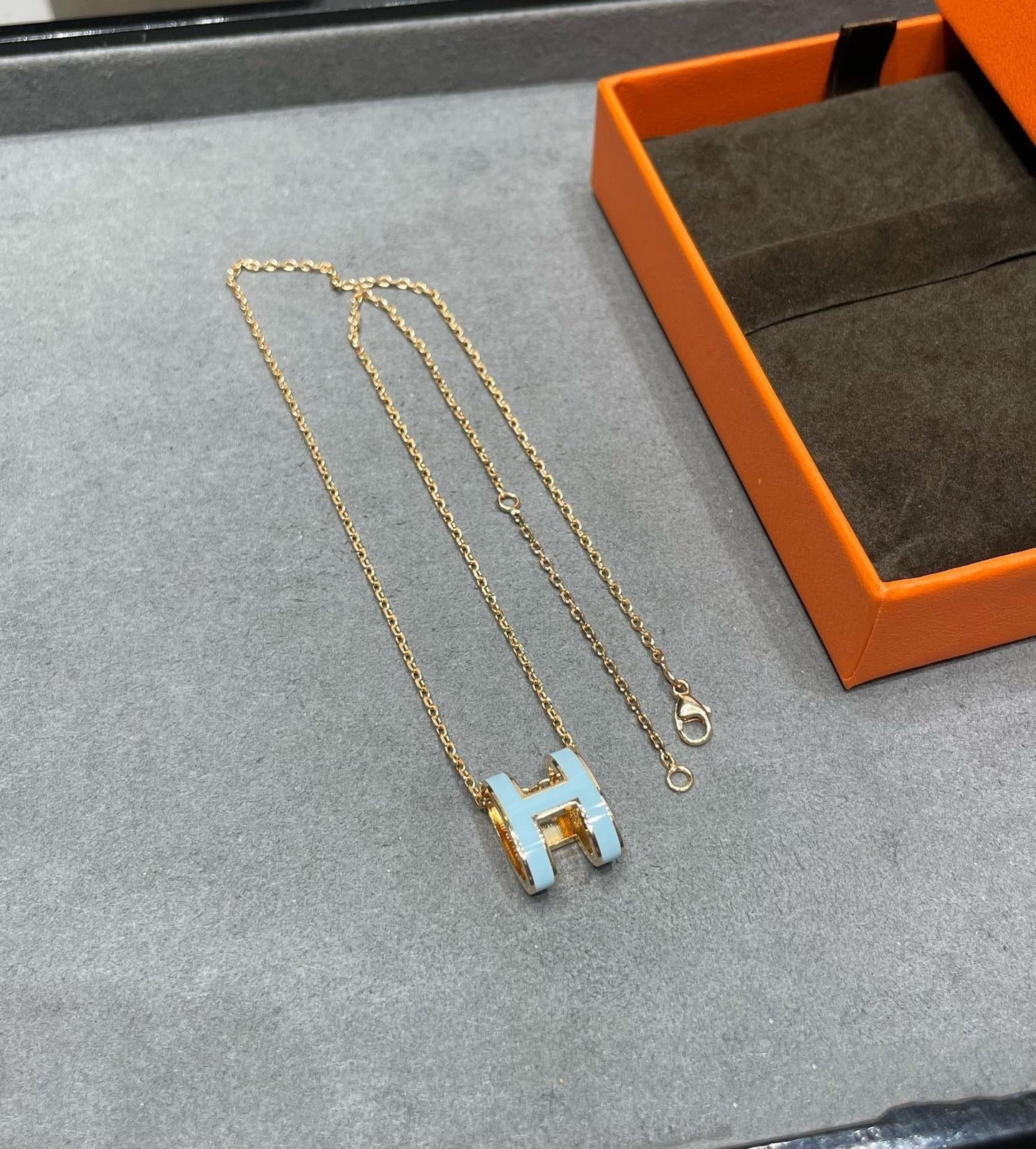 [Raffine] COLLIER POP H BLEU CIEL