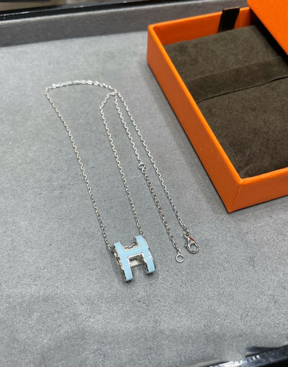 [Raffine] COLLIER POP H BLEU CIEL