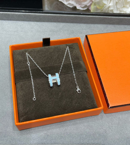 [Raffine] COLLIER POP H BLEU CIEL