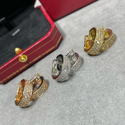 [RAFFINE] PENDIENTES DE AMOR CON DIAMANTES DE 5,5 MM