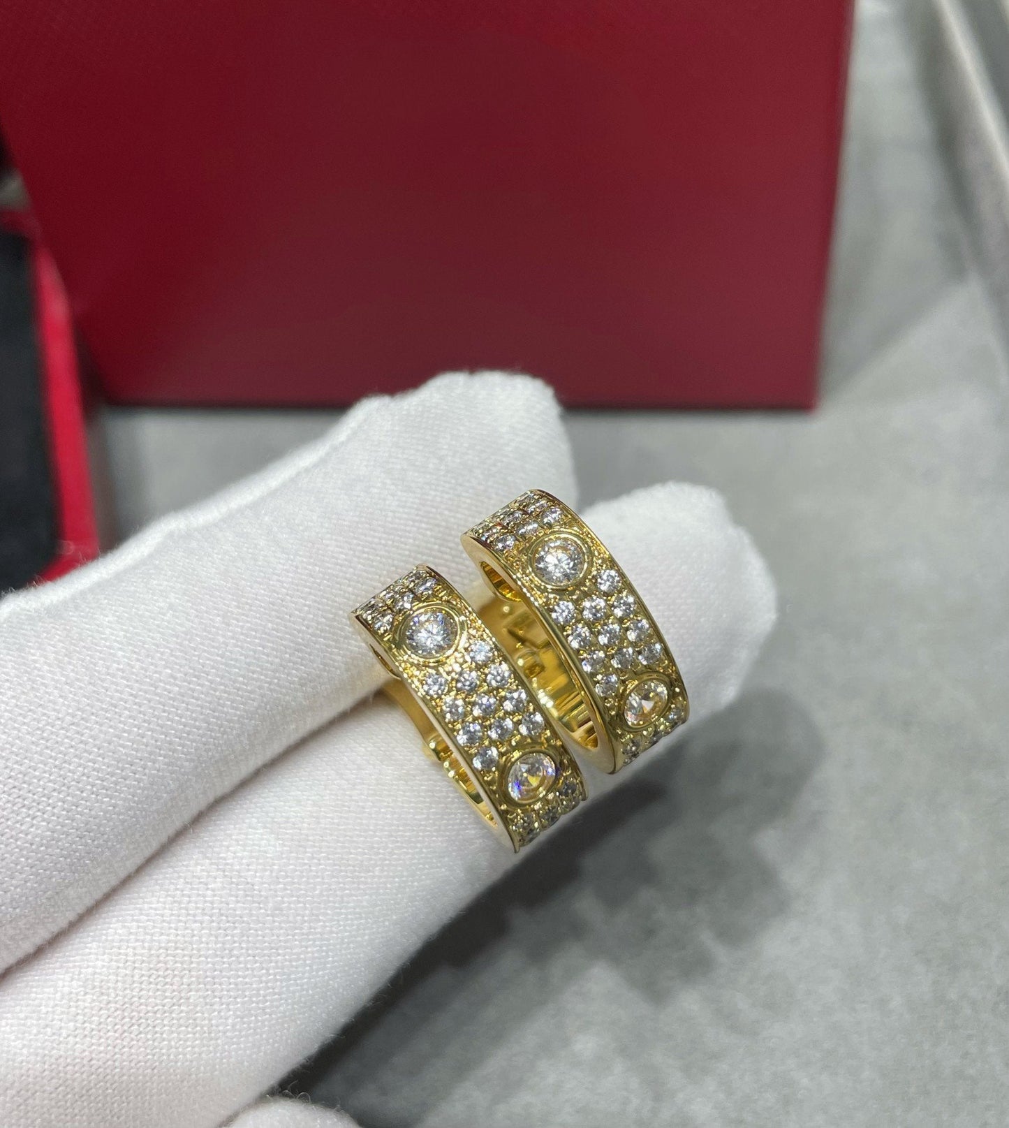 [RAFFINE] PENDIENTES DE AMOR CON DIAMANTES DE 5,5 MM