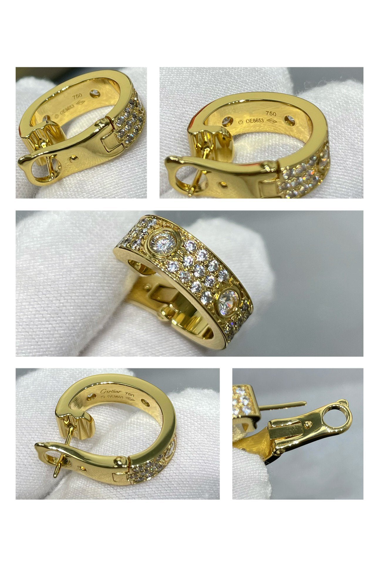 [RAFFINE] PENDIENTES DE AMOR CON DIAMANTES DE 5,5 MM