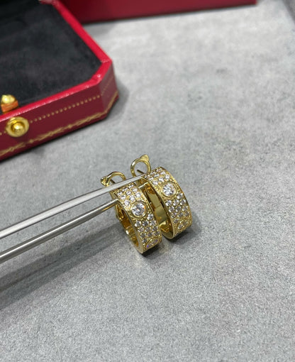 [RAFFINE] PENDIENTES DE AMOR CON DIAMANTES DE 5,5 MM