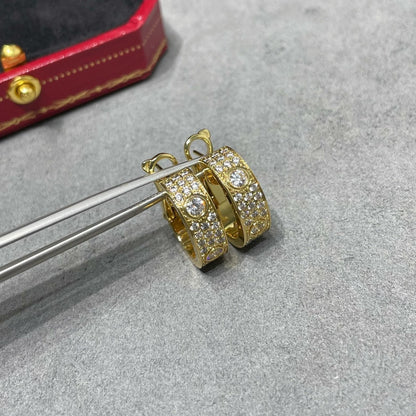 [Raffine]LOVE 5.5MM DIAMOND PAVED EARRINGS